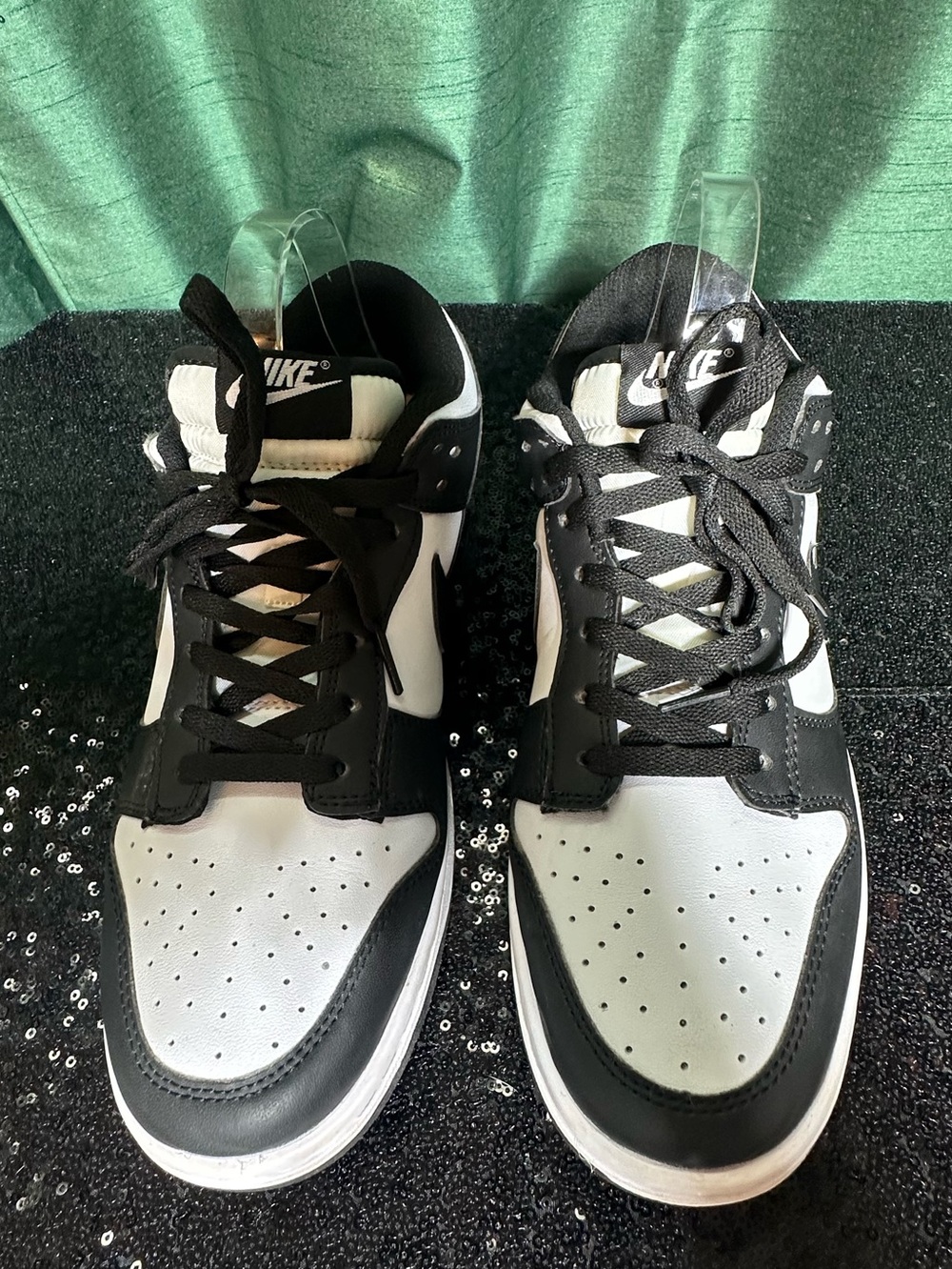 Nike Dunk Low Retro Black White Sneakers Size 8.5